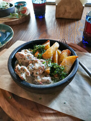 stew with potatoes and vegetables