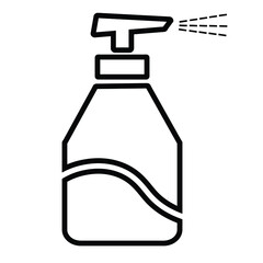 Air freshener icon bottle sprays water jar, vector.