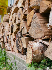 firewood in the woodpile
