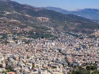 Urban landscape of the city of Alanya.