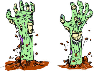 two sides zombie hands 