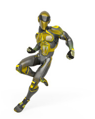 super pilot is ready to fight in action