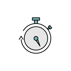 delivery time line illustration icon. Signs and symbols can be used for web, logo, mobile app, UI, UX
