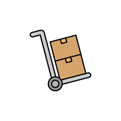 boxes line illustration icon. Signs and symbols can be used for web, logo, mobile app, UI, UX