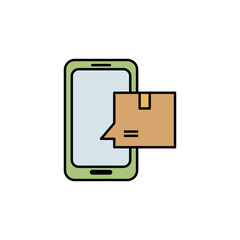 Obraz premium order line illustration icon. Signs and symbols can be used for web, logo, mobile app, UI, UX