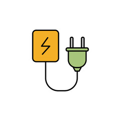 Obraz premium electricity line illustration icon. Signs and symbols can be used for web, logo, mobile app, UI, UX