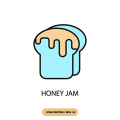 honey jam icons  symbol vector elements for infographic web