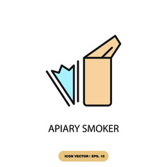 apiary smoker icons  symbol vector elements for infographic web