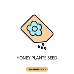 honey plants seed icons  symbol vector elements for infographic web