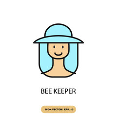 bee keeper icons  symbol vector elements for infographic web