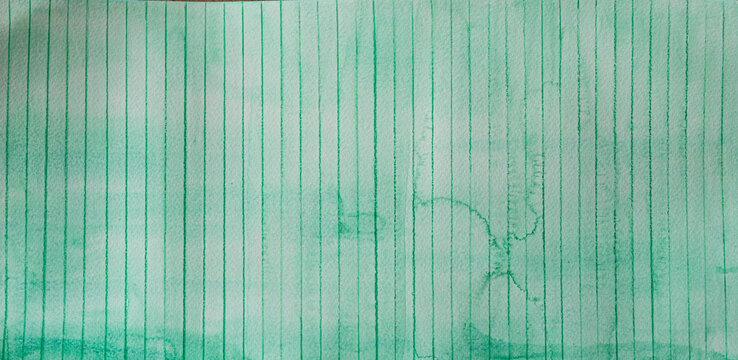 Gr&uuml;n gestreifter Hintergrund mit Wasserfarbe gemalt
