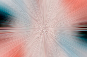 Abstract starburst with radial blur of multicolored rays for themes of natural or otherworldly phenomena in decoration and background. Pink color.