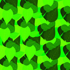 Green eco leaves seamless background
