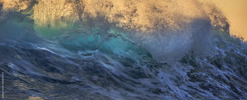 Wall mural beautiful sunset ocean wave
