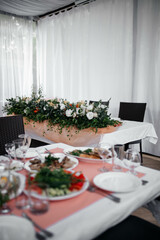 table set for a party