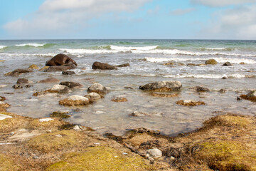 Coast around Siebenschneiderstein at the coast of Kap Arkona on Insel Rügen (island) in the state of Mecklenburg Western Pomerania (Mecklenburg Vorpommern) Germany