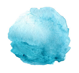 Art Abstract blue watercolor marble blot painting. Color stain canvas texture background.