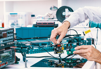 Assembling and adjust the electronics instrument for precision physical measurements