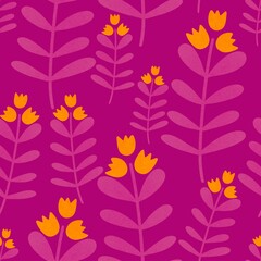 Floral seamless flower pattern for fabrics and textiles and packaging and gifts and cards and linens and kids