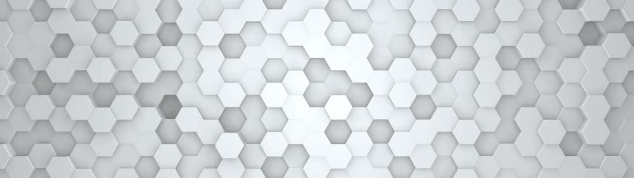 Digital geometric white mesh in wide angle. Futuristic technology polygon pattern. Abstract animated background.