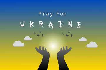 Pray for Ukraine Background design template