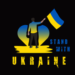 Stand With Ukraine T-shirt design vector template