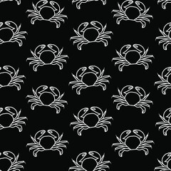 Summer vector pattern design crabs packaging paper design background fun fabric seamless animal sea sea naive wallpaper art illustration beach