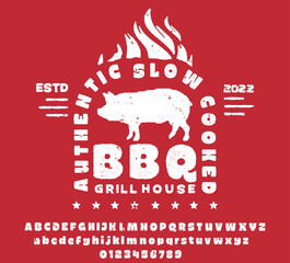 Hand Made Font 'Grill'. Original Design.Custom handwritten alphabet.