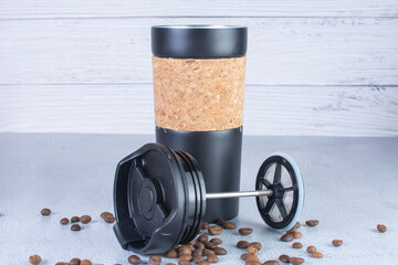 Traditional method to make press coffee