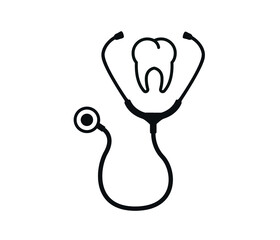 dental health concept. Tooth Icon on white background.
