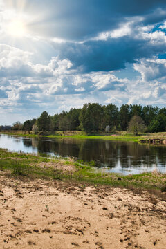 amazing Podlasie, spring in the Narew valley, landscape in May