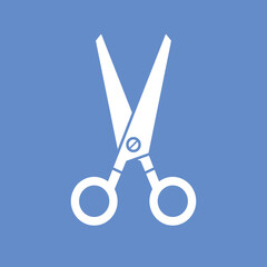 Scissors icon simple flat vector