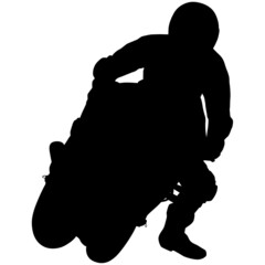 In the Drift on the brake Superbike racing motorcycle, Motorcycle cyclist, MotoGP Bike, British Superbike, Isle of Man TT, Moto2 motorcycle with the racer. silhouette