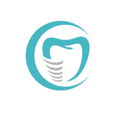 Fototapeta premium startup dental practice, Implant Dentistry logo