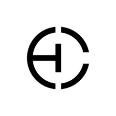 Minimal letter HC CH logo design