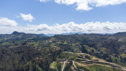 Panoramic view of the mountains of the municipality of Retiro Antioquia - Colombia