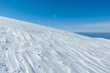 Winter view of Vitosha Mountain near Cherni Vrah peak, Bulgaria