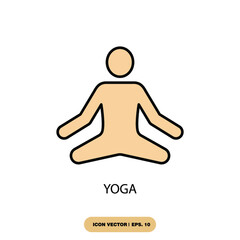 yoga icons  symbol vector elements for infographic web