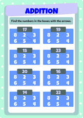 Math operations for kindergarten, preschool and primary school.