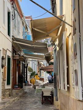 Street in Greek Isle of Ydra