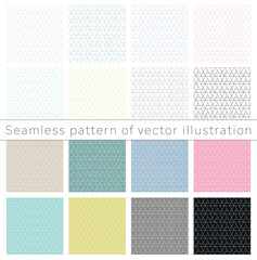 A set of seamless patterns with simple geometric patterns.The best vector illustration for wallpaper.