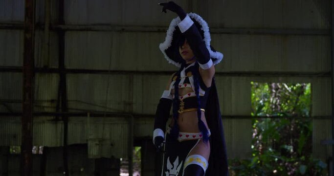 Pan left to reveal a sexy anime cosplayer