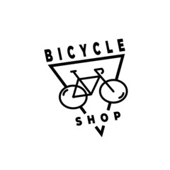 bicycle shop logo vector illustration design