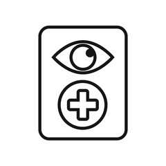 Fototapeta premium Ophthalmology clinic label icon design vector illustration