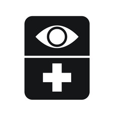 Ophthalmology clinic label icon design vector illustration