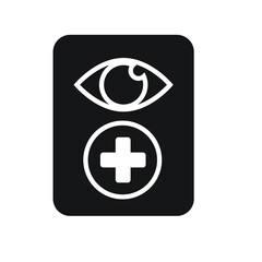 Ophthalmology clinic label icon design vector illustration