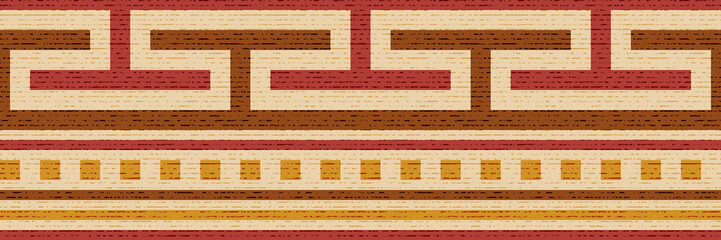 Geometric ethnic pattern, border, vector design, seamless pattern