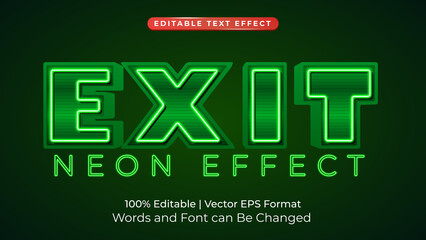 Exit Text Effect Vector