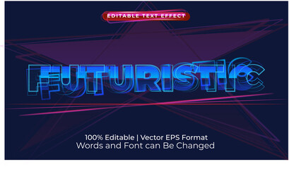 Futuristic Text Effect Vector
