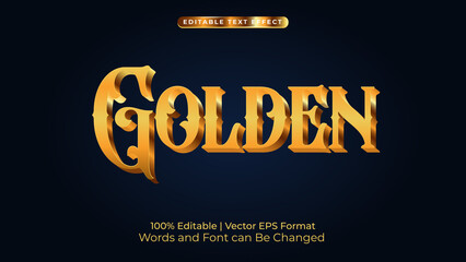 Golden Text Effect Vector